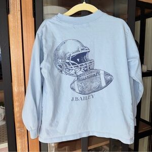 J. Bailey football tee long sleeve graphic tshirt crewneck pullover toddler boys